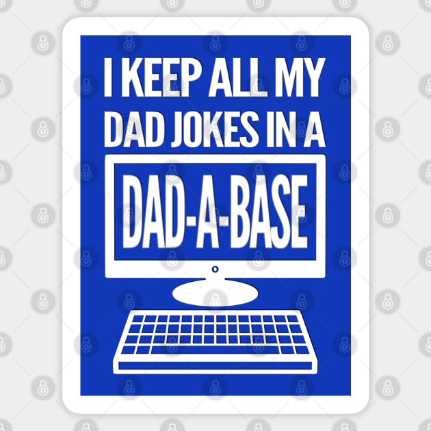 dad jokes in a dad-a-base Sticker by Ivetastic